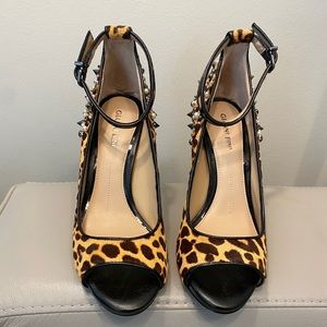 New Gianni Bini Calf Hair Pumps w Pearls Studs